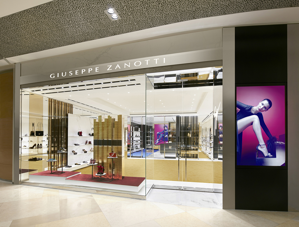 Giuseppe Zanotti Unveils Redesigned Boutique For Its Come Back In Singapore