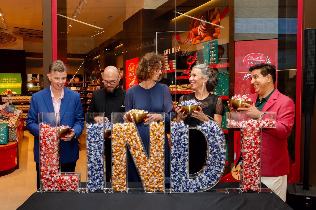Lindt and Valiram guests at the Lindt TRX store opening ceremony