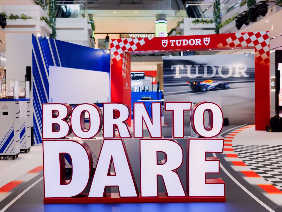 TUDOR Born To Dare sign at The Exchange TRX